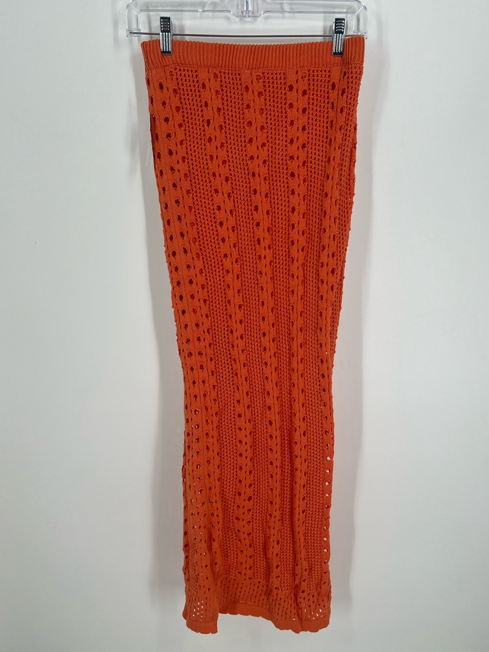 Olive & Oak Orange Crochet 2PC Halter & Maxi Skirt Set Size S NWT - Picture 11 of 13